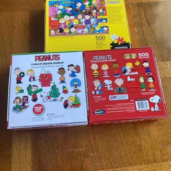 3 Peanuts Puzzles - 500 piece puzzles - Picture 2 of 5